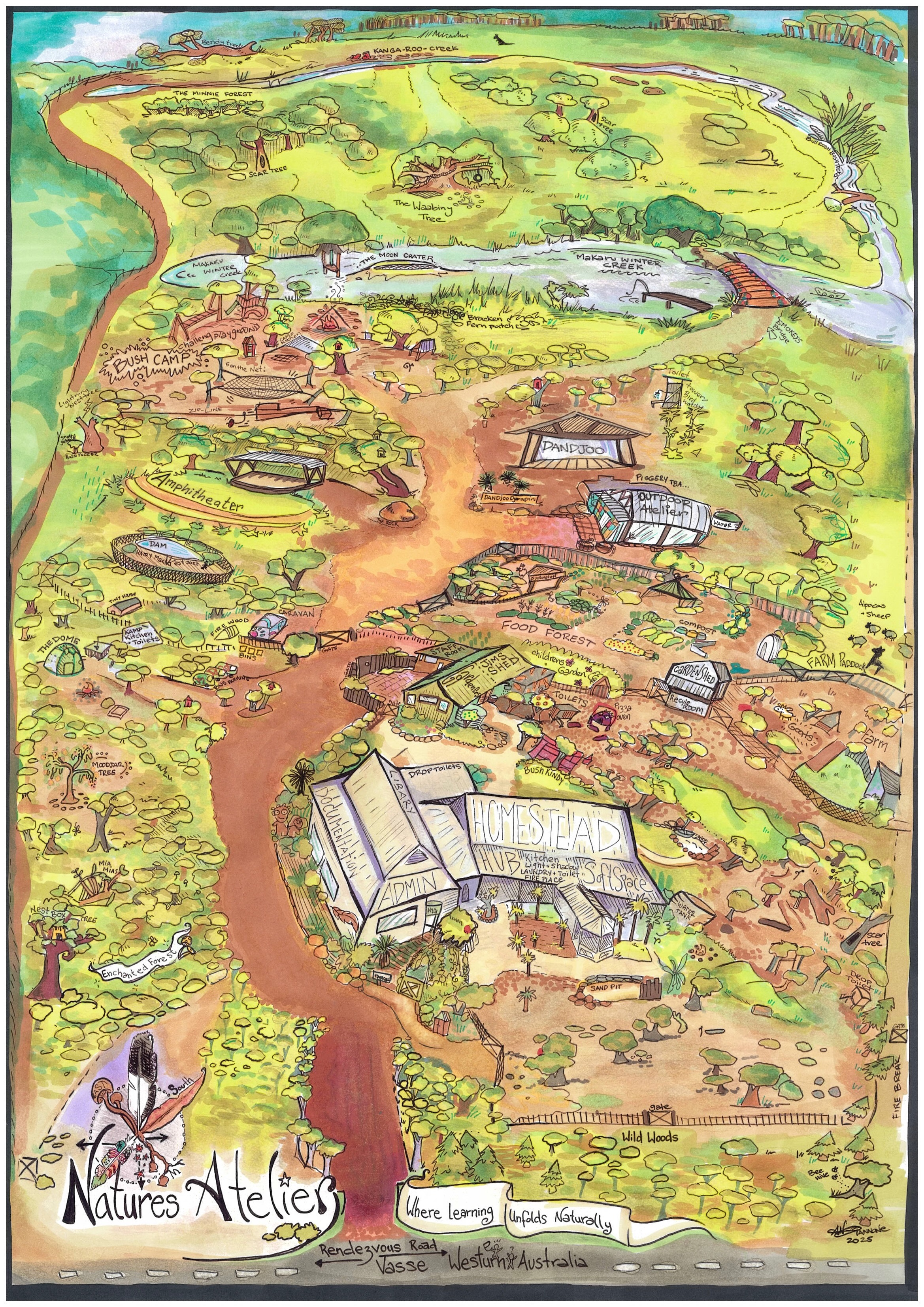 Map of the Nature's Atelier property, Vasse 2025